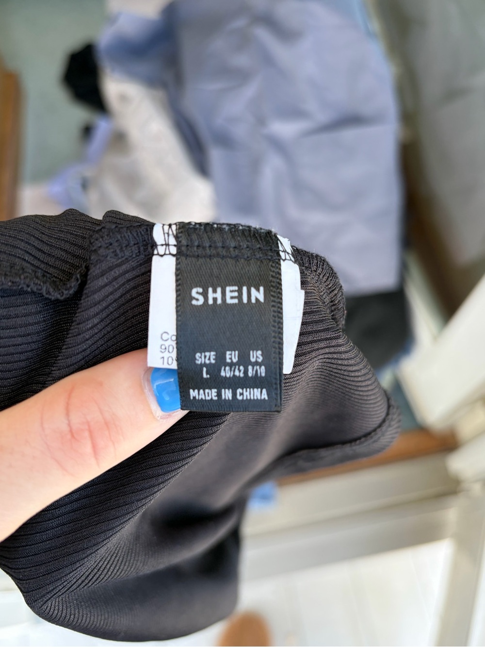 SHEIN Black Ribbed Racerback Zip Tank - Picture 4 of 4